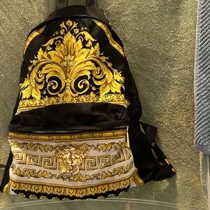 Versace Baroque Monogram Backpack 100% Authentic
